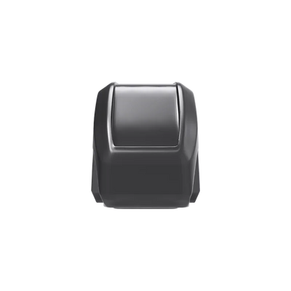 Black smartwatch with a rectangular screen and sleek, modern design on white background