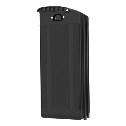 DEEPOWER black electric bike battery pack with charging port, durable sleek design